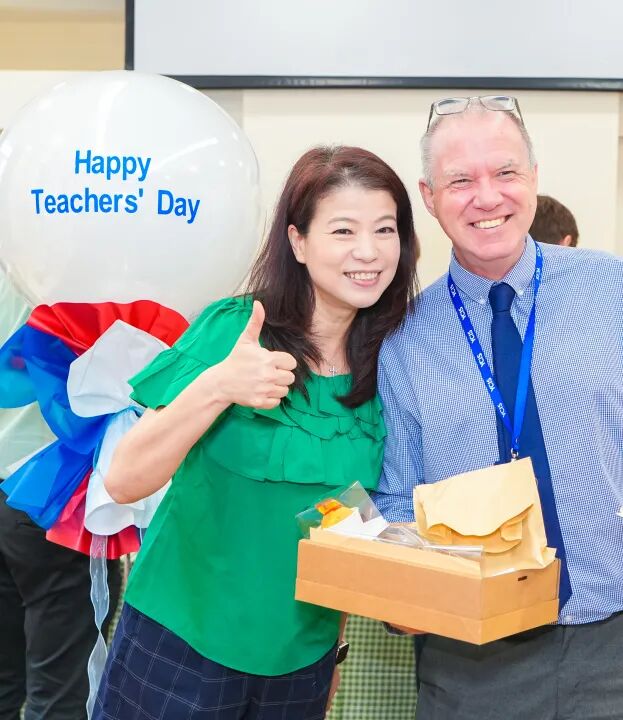 Teachers enjoying appreciation tea party